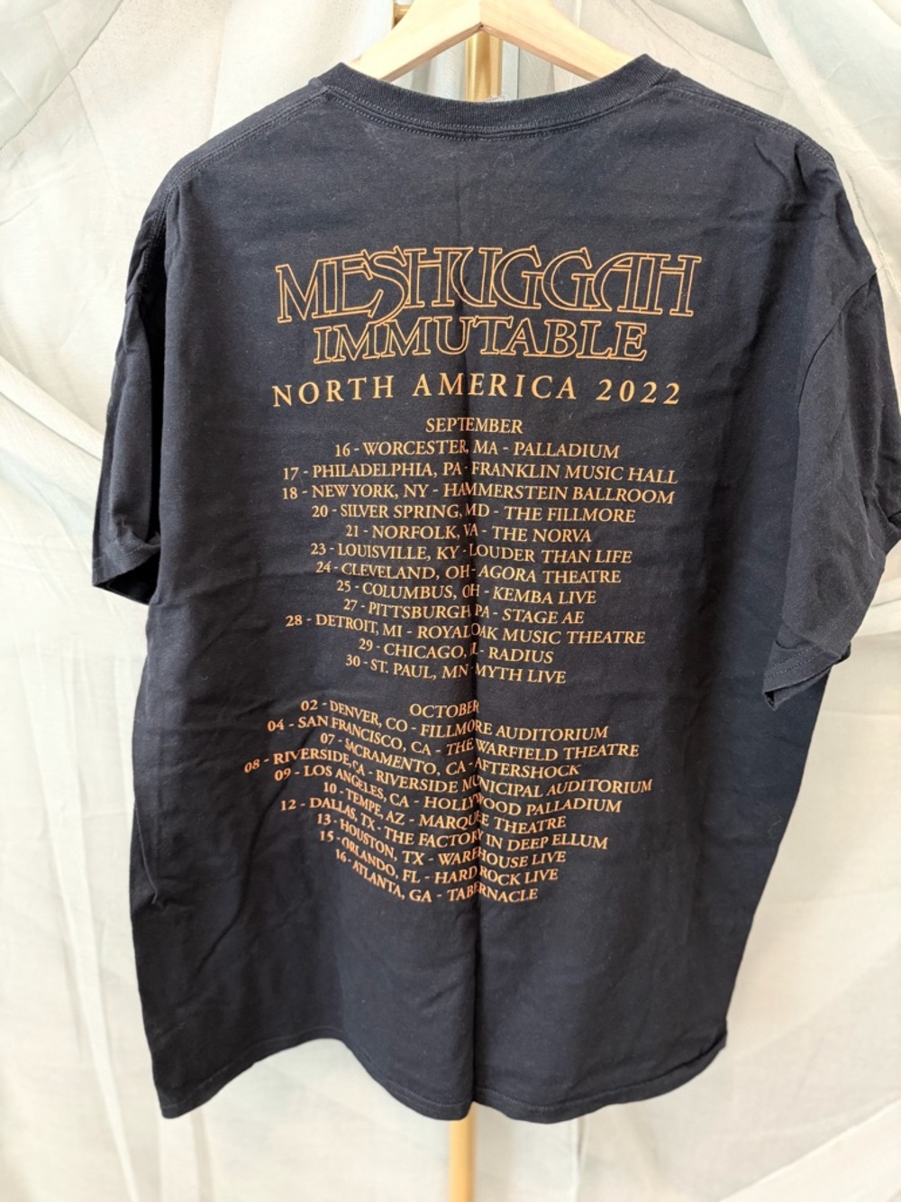 Meshuggah 'Immutable' Black Graphic Concert Tee - Picture 2 of 3